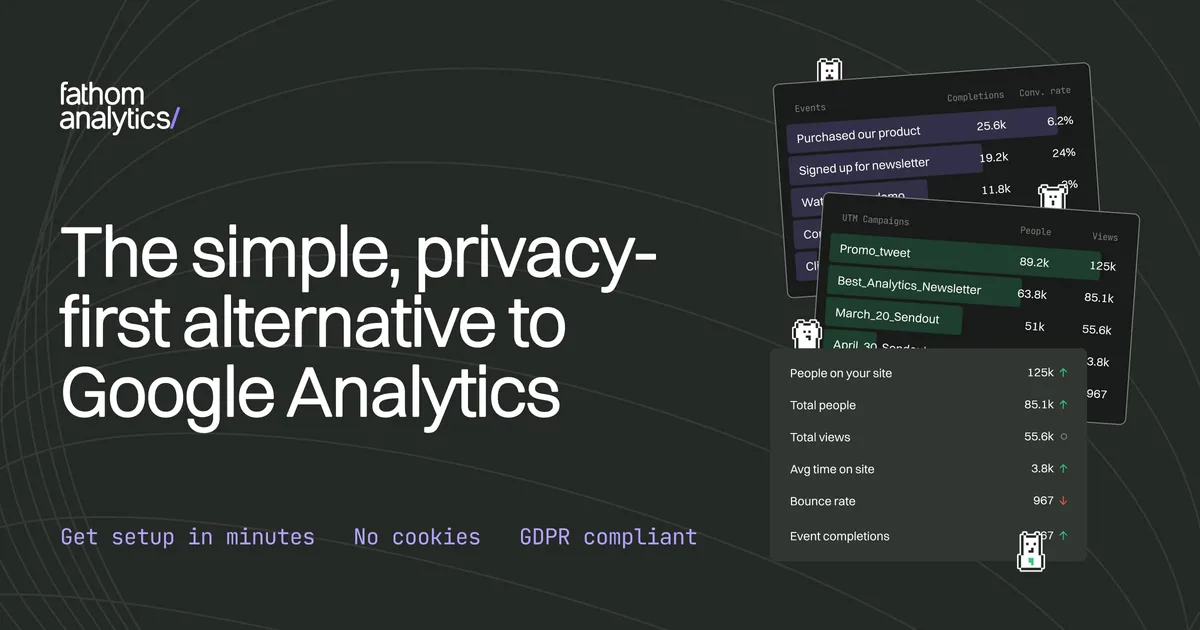 Fathom Analytics interface