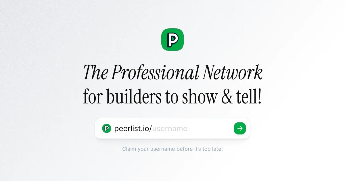 Peerlist interface