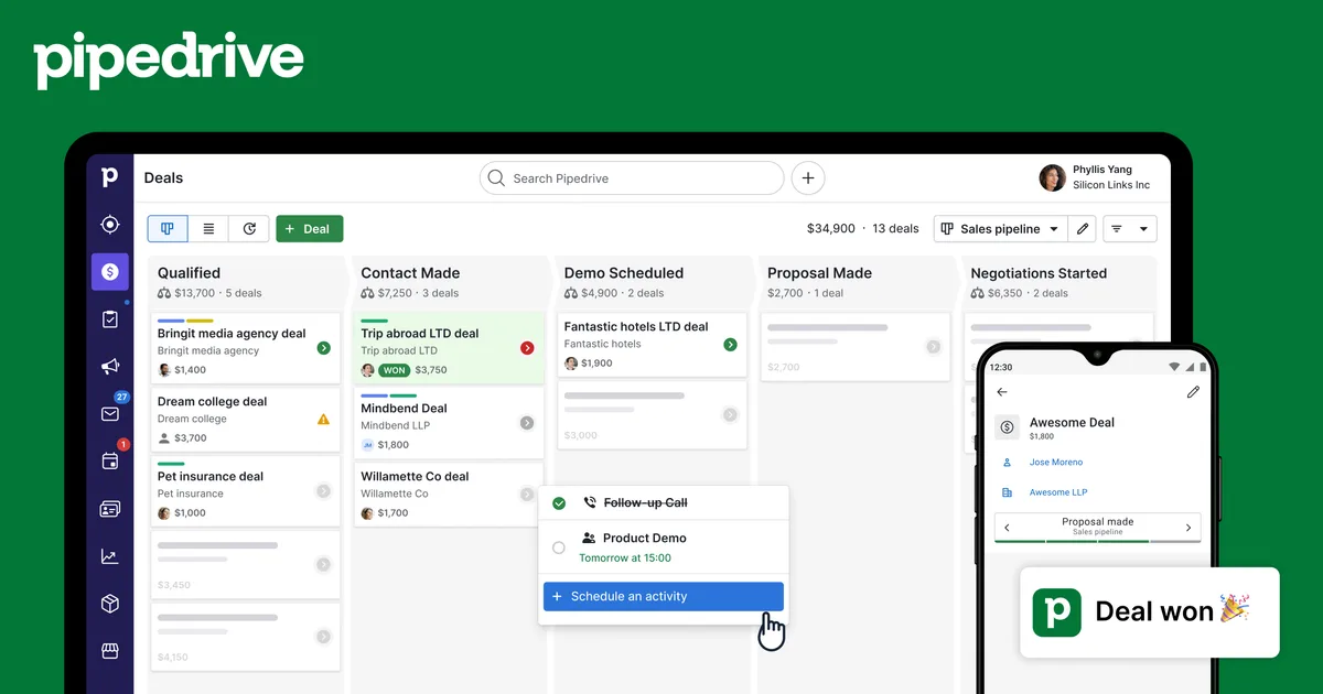 Pipedrive interface